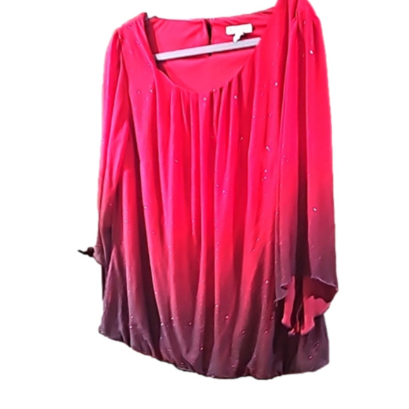DB established 1962 Ombre blouse red/blk size 1X - Picture 8 of 8